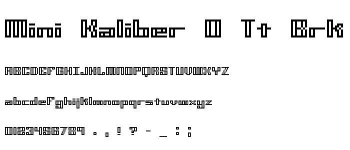 Mini Kaliber O TT BRK font